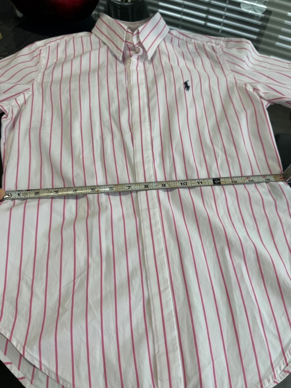 Ralph Lauren White Shirt with Pink Stripes - Picture 11 of 16